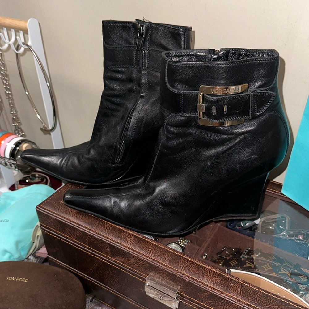 Vintage Versace Ankle Boots - Picture 1 of 16